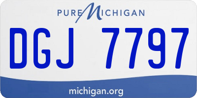 MI license plate DGJ7797
