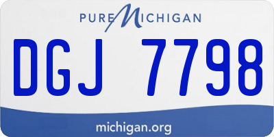MI license plate DGJ7798