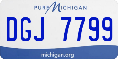 MI license plate DGJ7799