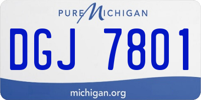 MI license plate DGJ7801
