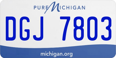 MI license plate DGJ7803
