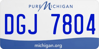 MI license plate DGJ7804