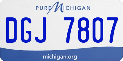 MI license plate DGJ7807
