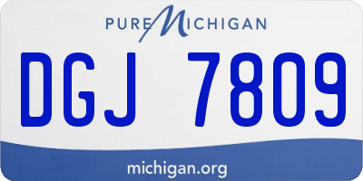 MI license plate DGJ7809