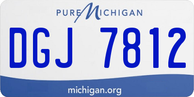 MI license plate DGJ7812
