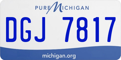 MI license plate DGJ7817