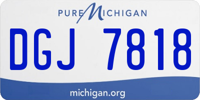 MI license plate DGJ7818