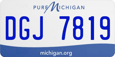 MI license plate DGJ7819
