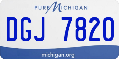 MI license plate DGJ7820