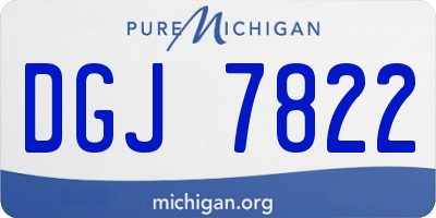 MI license plate DGJ7822