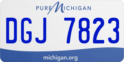 MI license plate DGJ7823