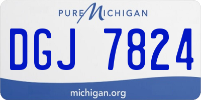 MI license plate DGJ7824
