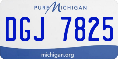 MI license plate DGJ7825