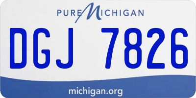 MI license plate DGJ7826