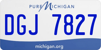 MI license plate DGJ7827