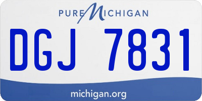 MI license plate DGJ7831