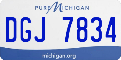 MI license plate DGJ7834