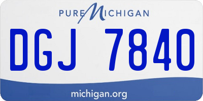 MI license plate DGJ7840