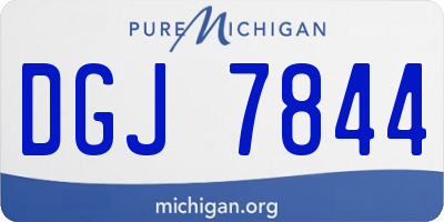 MI license plate DGJ7844