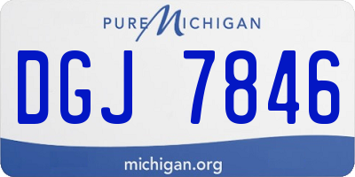 MI license plate DGJ7846