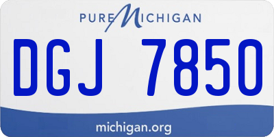 MI license plate DGJ7850