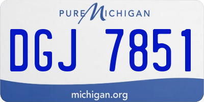 MI license plate DGJ7851