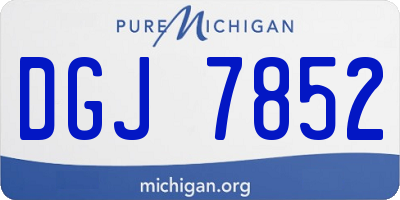 MI license plate DGJ7852