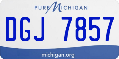 MI license plate DGJ7857