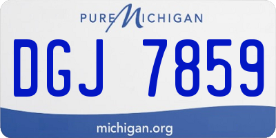 MI license plate DGJ7859