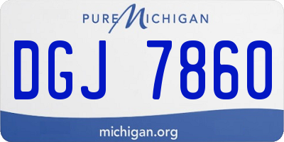 MI license plate DGJ7860