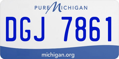 MI license plate DGJ7861