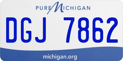 MI license plate DGJ7862