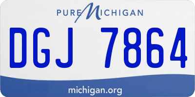 MI license plate DGJ7864