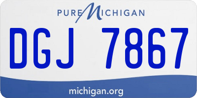 MI license plate DGJ7867