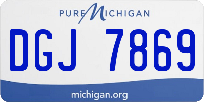 MI license plate DGJ7869