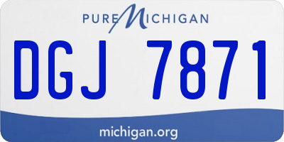 MI license plate DGJ7871
