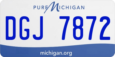 MI license plate DGJ7872