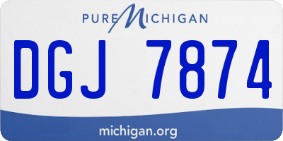 MI license plate DGJ7874