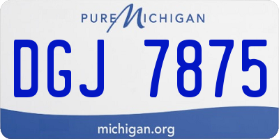 MI license plate DGJ7875