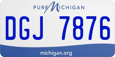 MI license plate DGJ7876