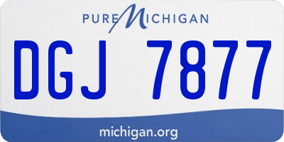 MI license plate DGJ7877