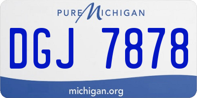 MI license plate DGJ7878
