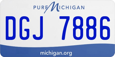 MI license plate DGJ7886