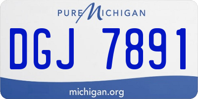 MI license plate DGJ7891