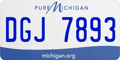MI license plate DGJ7893