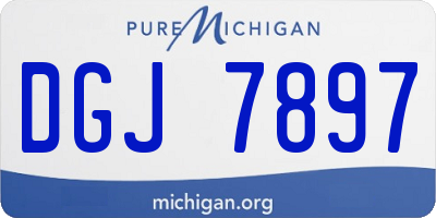 MI license plate DGJ7897