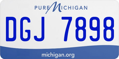 MI license plate DGJ7898