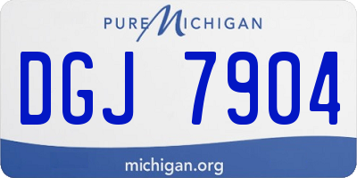 MI license plate DGJ7904