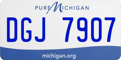 MI license plate DGJ7907