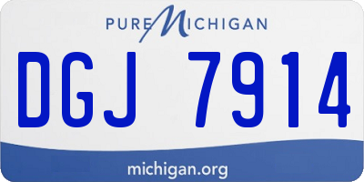MI license plate DGJ7914